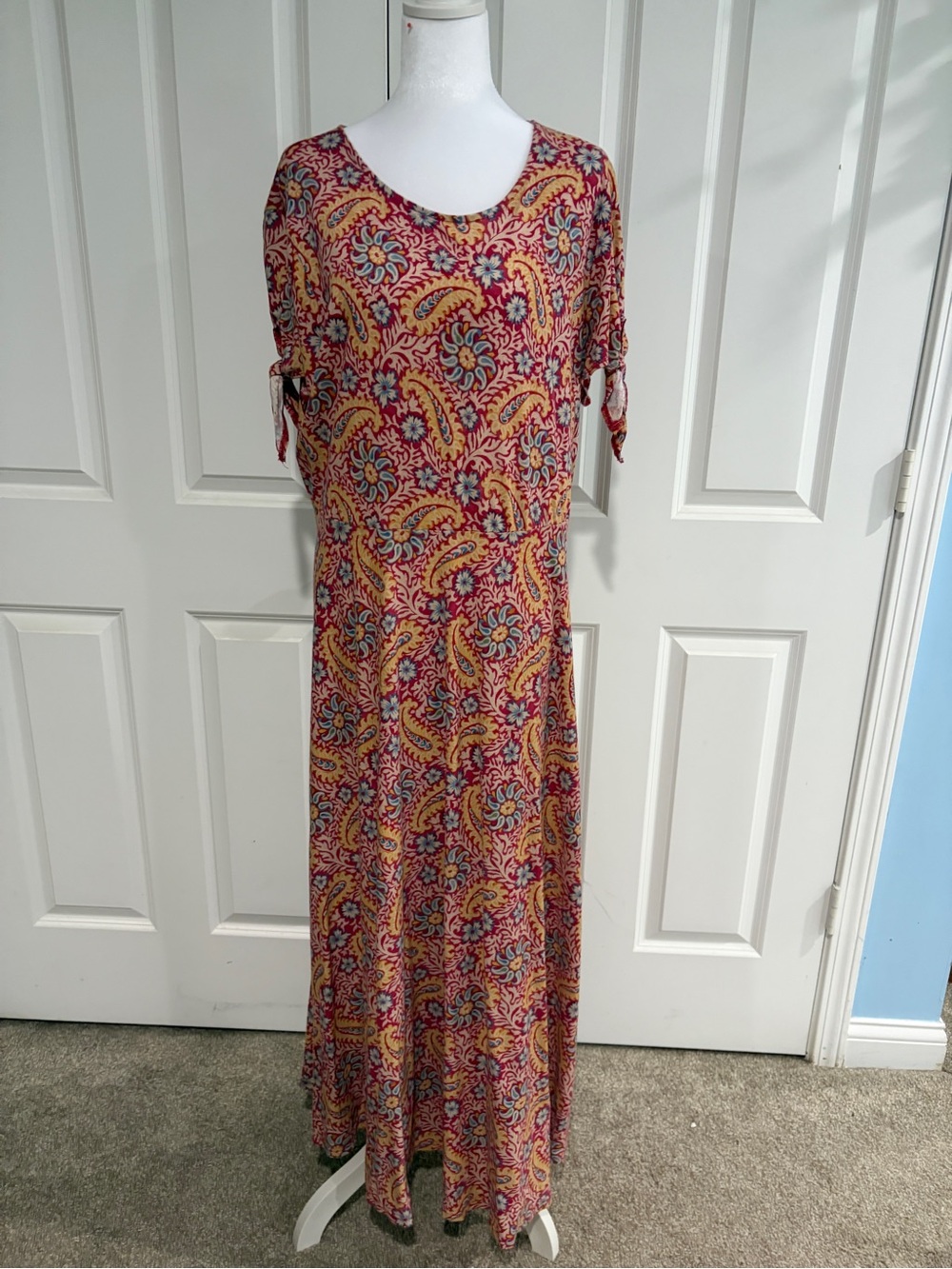 Chaps short sleeve maxi dress xl